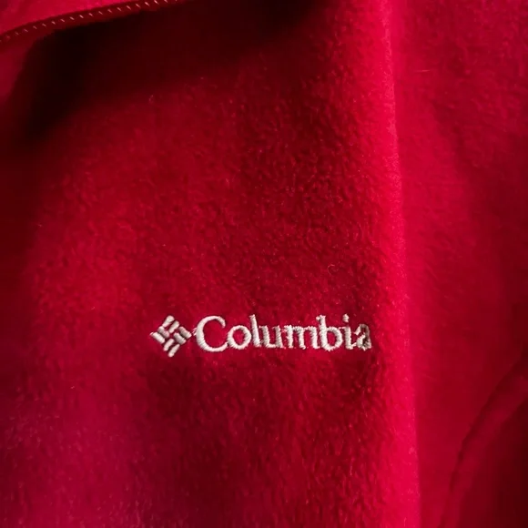 COLUMBIA Steens Mountain Fleece Vest Mens Red Full Zip Outdoor Hiking 3XL - Picture 4 of 5